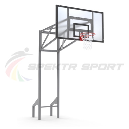Купить Стойка баскетбольная уличная усиленная со щитом из оргстекла, кольцом и сеткой SP D 413 в Бугульме 