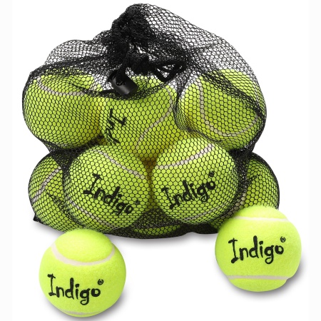 Купить Мяч для большого тенниса Indigo (12 шт в сетке) начальный уровень в Бугульме 